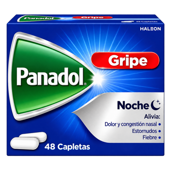 Panadol Gripe Noche 48 Capletas para un Descanso Reparador