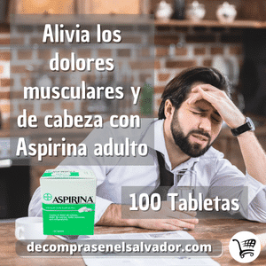Aspirina Adulto 500Mg - 100 Tabletas para Alivio de Dolor