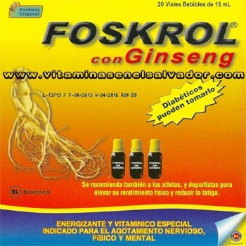 FOSKROL con Ginseng Vial Bebible - Energía y Vitalidad